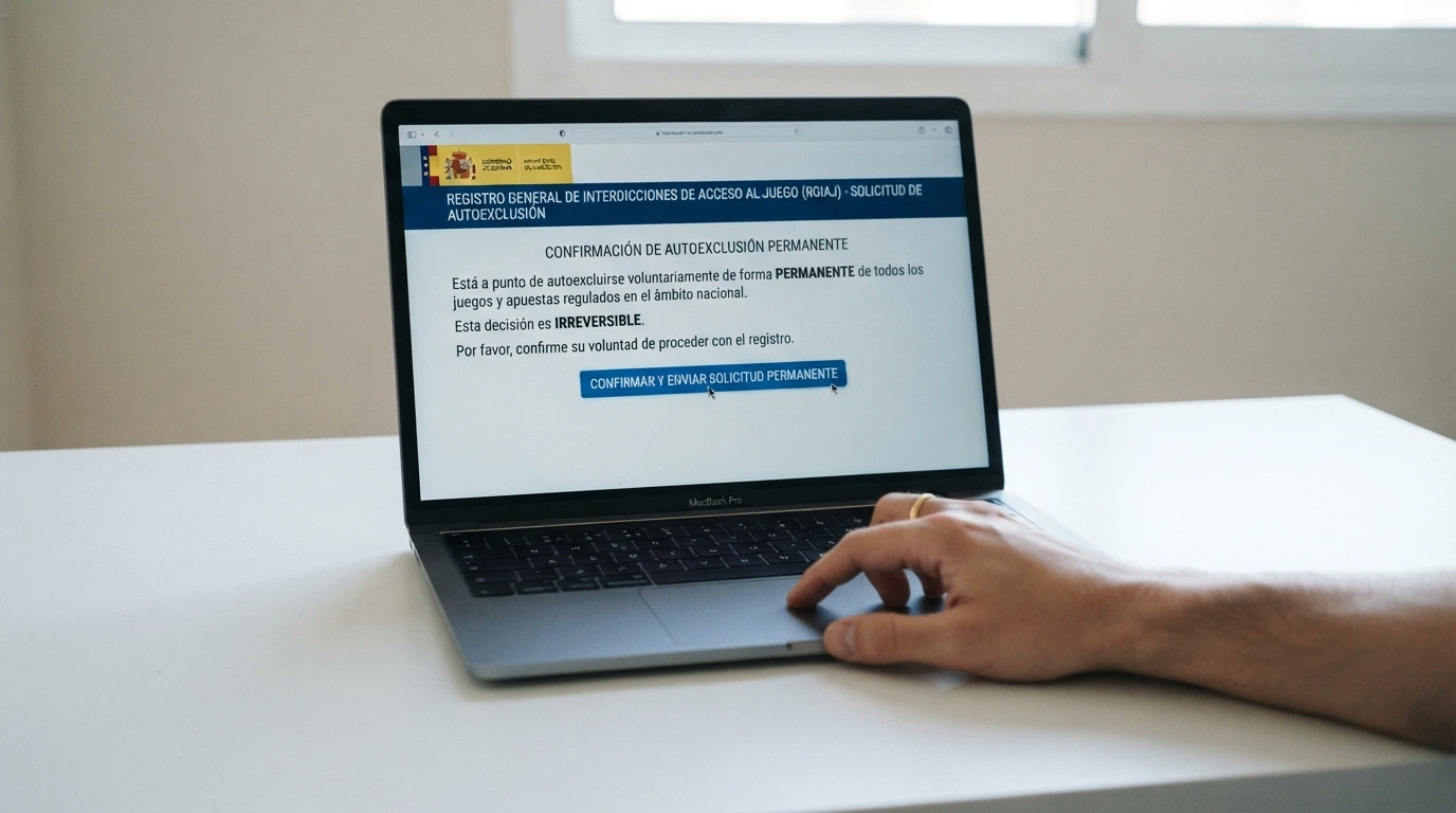 Pantalla del formulario de inscripción en el RGIAJ en la sede electrónica de la DGOJ