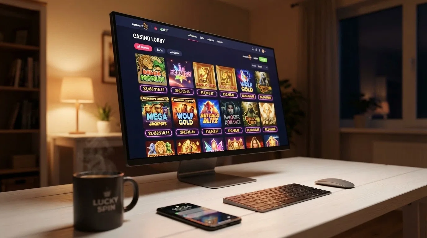 Vista de los lobbies de casino de varios operadores españoles con tragaperras Fire Blaze en primer plano