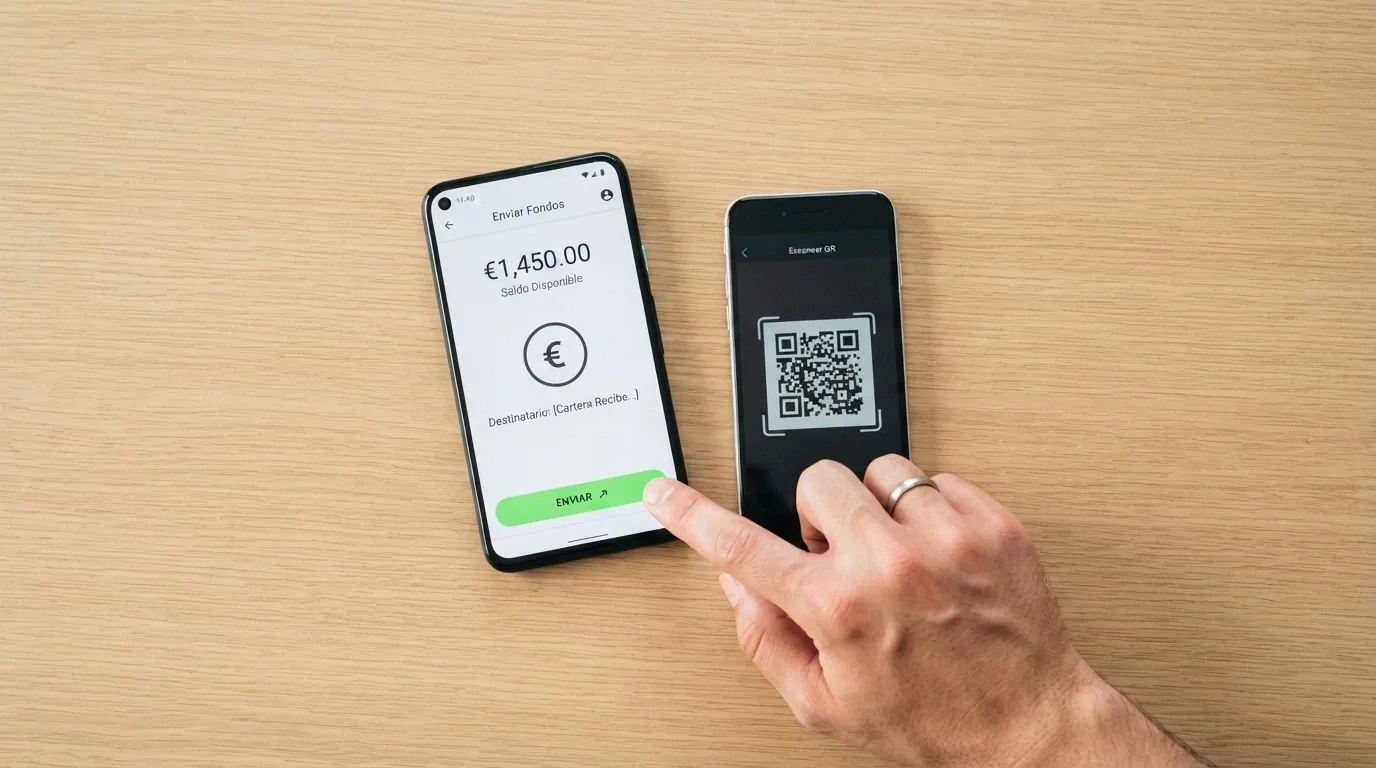 Pantalla de un exchange de criptomonedas mostrando el envío de BCH a una dirección de depósito de casino