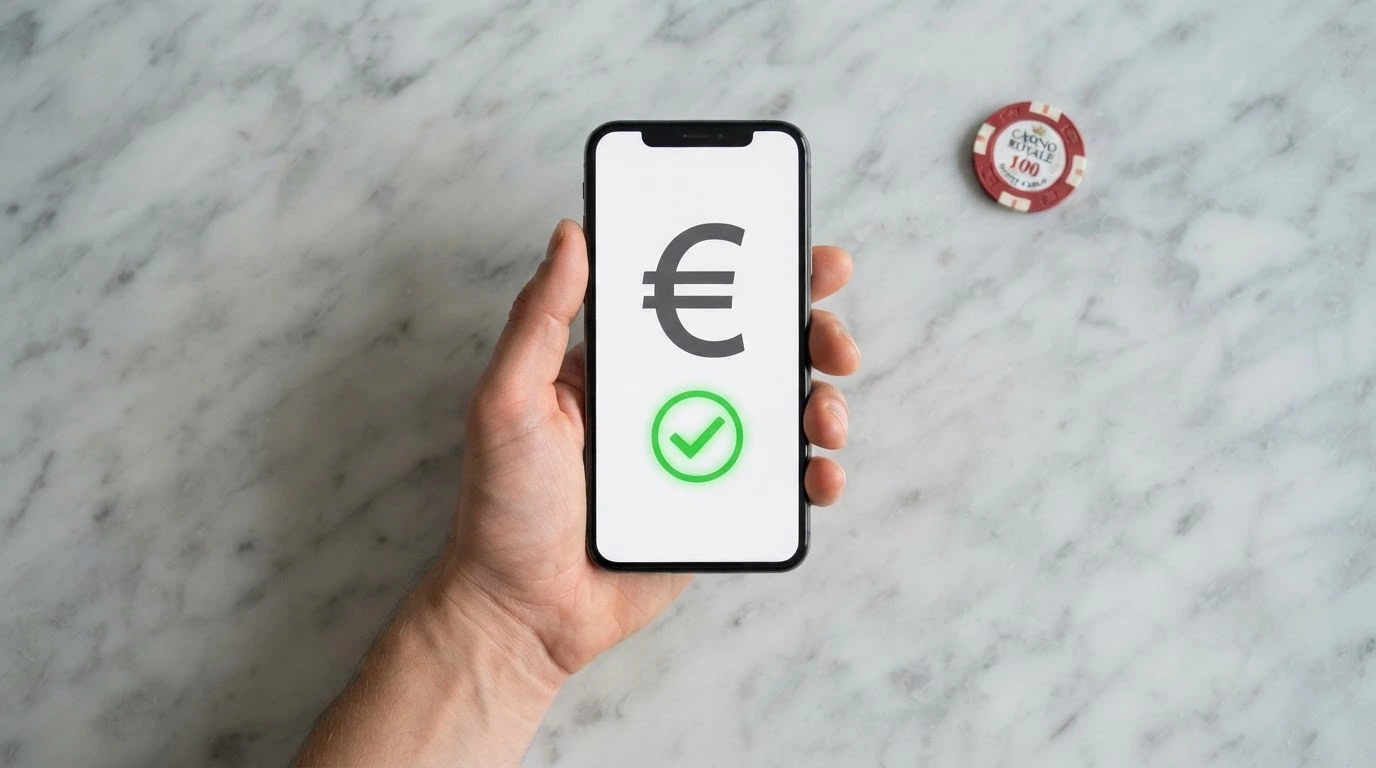 Un teléfono móvil mostrando una wallet de Litecoin con una transacción enviada a la dirección de un casino online.
