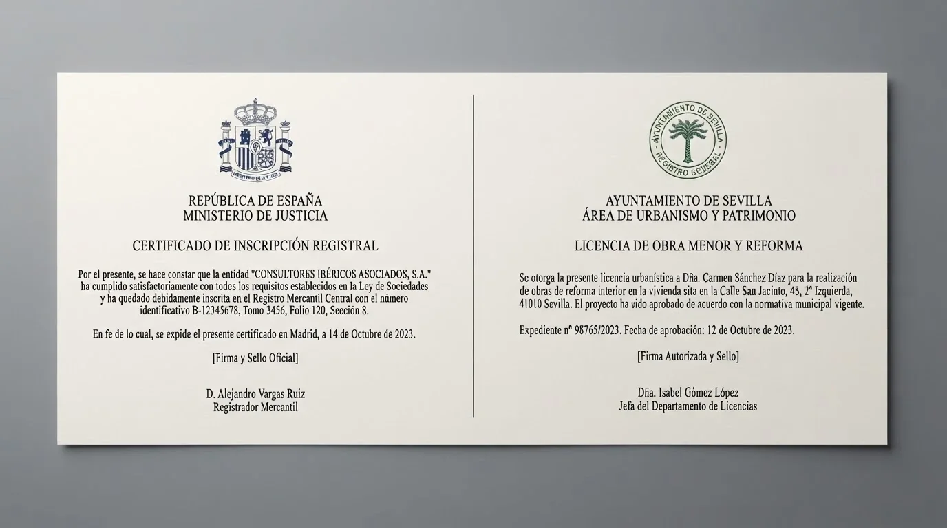 Documento oficial con el escudo de la DGOJ junto al sello de una licencia de juego de Curaçao, separados por una línea divisoria.