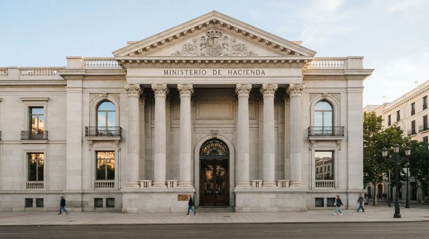 Fachada del edificio institucional de la Dirección General de Ordenación del Juego en Madrid
