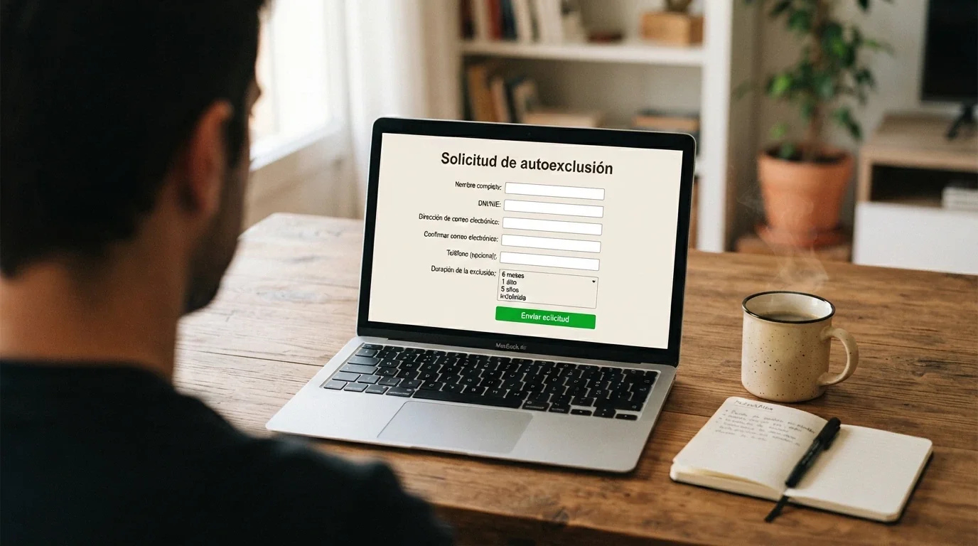 Pantalla de ordenador mostrando el formulario de inscripción al RGIAJ en la web oficial de la DGOJ